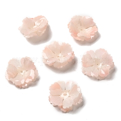 Tappo di perline di fiori, per la creazione di gioielli fai da te, roso, 27~29x7~9mm, Foro: 0.9~1 mm