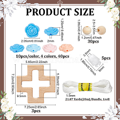DIY-Kits zur Herstellung von Kreuzanhängern aus Holz&nbsp;RESI-PH0002-64