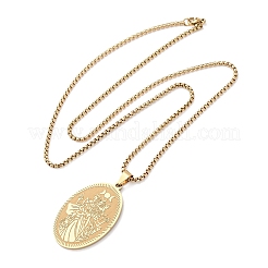 Collane con ciondolo in acciaio inossidabile 304&nbsp;LS-NJEW-B153-02C-G