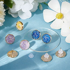 30 шт. Латунные серьги-гвоздики&nbsp;KK-BBC0007-42