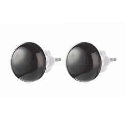 Полукруглые серьги-гвоздики из натуральных смешанных драгоценных камней для девушек и женщин&nbsp;EJEW-JE04664