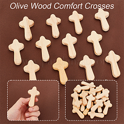 20 шт. деревянные настенные крестообразные украшения&nbsp;AJEW-GA0007-33