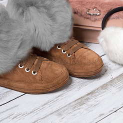 Чехол для ботинка из полиэстера с имитацией лисьего меха&nbsp;AJEW-WH0570-04C