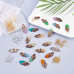 Kits de fabrication de boucles d'oreilles en forme de feuille à faire soi-même (10 paire)&nbsp;DIY-OC0005-66