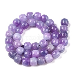 Teñidos naturales blancas abalorios de jade hebras&nbsp;G-T138-D17