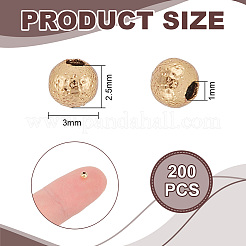 200 perlina in ottone testurizzata&nbsp;KK-UN0005-80G
