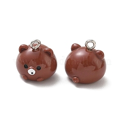Pendentifs en résine opaque à thème animalier&nbsp;RE-CBA4C51-02P-01