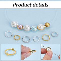 240шт 6 стиля оправы из бисера из сплава FIND-SP0002-53