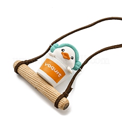 Bonitas decoraciones colgantes de pato para bañera oscilantes de plástico&nbsp;HJEW-A009-01A