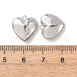 Pendenti in zirconi cubici trasparenti in micro pavè di ottone&nbsp;KK-Z142-03P