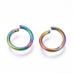 Anillos de salto abiertos de acero inoxidable 304 con revestimiento iónico (IP) en colores del arco iris&nbsp;STAS-N098-062B-01