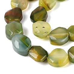 Fili di perle di agata naturale tinti e riscaldati&nbsp;G-N359-15A-04