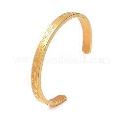 Braccialetti a forma di stella in acciaio inossidabile 304 placcati ioni (ip)&nbsp;BJEW-F464-G-01
