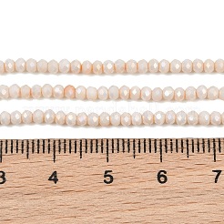 Fili di perle di vetro rondelle placcate&nbsp;GL-T021-2x2.5mm-17-19