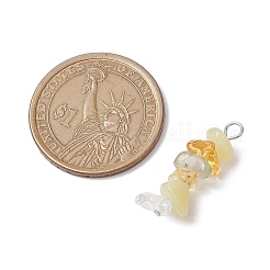 Pendentifs en perles de cristal de quartz naturel&nbsp;PALLOY-JF02884-01