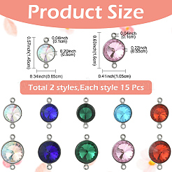 30 шт. 2 стиля подвесок-конусов для стеклянных соединений&nbsp;STAS-YW0011-23