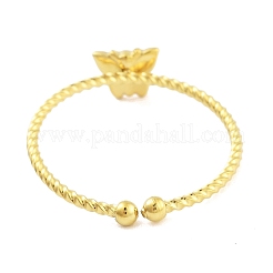 Bagues ouvertes en acier inoxydable 304 plaqué or 18 carat pour femmes&nbsp;RJEW-B061-02G-02