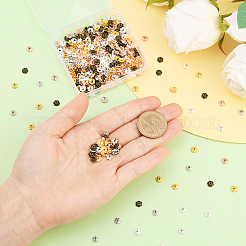 350 шт. 5-цветные колпачки для бусин из сплава с эмалевыми оправами&nbsp;FIND-PA0001-08