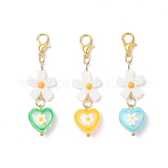 Подвесные украшения из натуральных пресноводных ракушек и стекла&nbsp;HJEW-JM04306