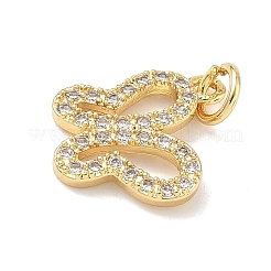 Pendentifs avec zircon cubiques à micro-pavés en laiton&nbsp;KK-H528-03G