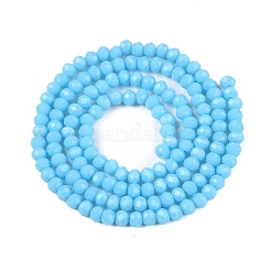 Fili di vetro in giada imitazione di colore solido opaco&nbsp;EGLA-A044-P2mm-D08