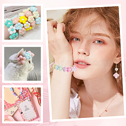 60 шт. флокированные непрозрачные акриловые бусины&nbsp;FIND-GA0008-13