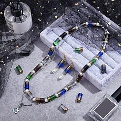 5 нить 5 цвета полугальванизированные стеклянные бусины&nbsp;EGLA-NB0001-18