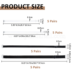 20 пара 4-х стилей силиконовых и термополиуретановых регулируемых бретелей для бюстгальтера&nbsp;FIND-FH0016-75