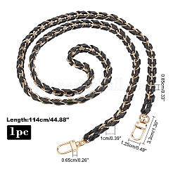 Chaîne de sac en cuir pu et alliage&nbsp;FIND-WH0040-16A