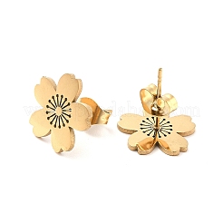 Серьги-гвоздики из нержавеющей стали 304&nbsp;LS-EJEW-K285-06G