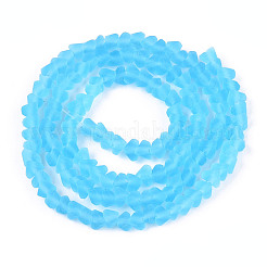 Perles de verre transparentes givrées&nbsp;X1-GLAA-N016-4mm-06