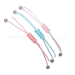 3 pz costellazioni regolabile in nylon intrecciato braccialetti di perline per donne e uomini&nbsp;BJEW-JB11325-04