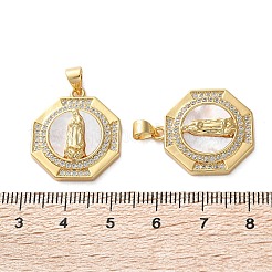 Латунные микро проложить кубического циркония подвески&nbsp;KK-U070-13B-G