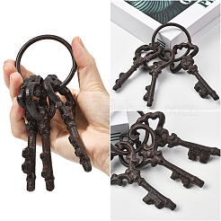 1 шт. старинные деревенские чугунные ключи замок подвесные украшения&nbsp;HJEW-SP0001-25