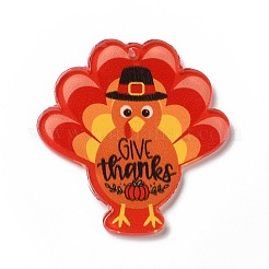 Полупрозрачные подвески из смолы на день благодарения&nbsp;X-RESI-K019-10B