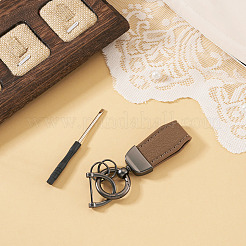 Porte-clés en cuir pu&nbsp;KEYC-TADJ0009-03B-04