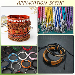 1 рулон круглых плетеных шнуров из коровьей кожи&nbsp;WL-CY0001-01B
