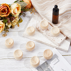 10 diffusore di aromaterapia in legno semicircolare&nbsp;AJEW-GF0015-18A