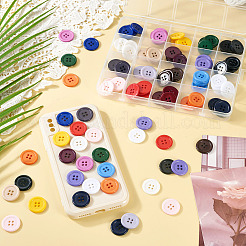 120 шт. 20 цвета пуговицы из смолы с 4 отверстиями&nbsp;BUTT-TA0001-29B