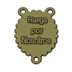 Configuración del conector cabochon de aleación de estilo tibetano&nbsp;TIBE-Q075-21AB-LF