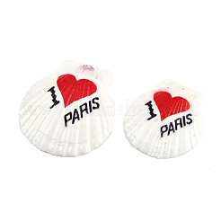 Большие подвески с принтом из натуральных пресноводных ракушек&nbsp;SHEL-N032-235-08