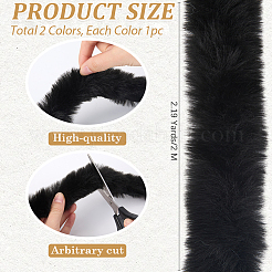 2 rouleau de tissu chenille en fausse fourrure 2 couleurs pour décoration d'arbre de Noël ou fabrication de couronnes&nbsp;FIND-CY0002-10A