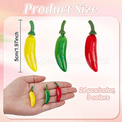 72 pezzo di miniatura di peperoncino in schiuma di 3 colori&nbsp;DJEW-PH0001-94