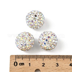 Perles de boule pavé disco &nbsp;X-RB-Q195-14mm-AB