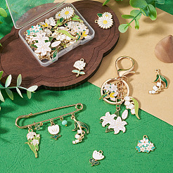 Colgantes de esmalte de aleación 32pcs 16 estilos&nbsp;ENAM-TA0004-10