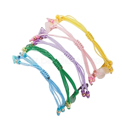 Плетеные браслеты из натуральных и синтетических драгоценных камней&nbsp;BJEW-MZ00236