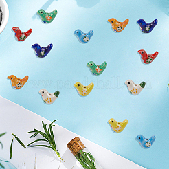 14 шт. 7-х цветные фарфоровые бусины ручной работы с принтом&nbsp;PORC-PA0001-04