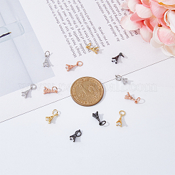 12 шт. 4 цвета латунные микро проложить прозрачные кубические циркониевые подвески&nbsp;ZIRC-DC0001-18