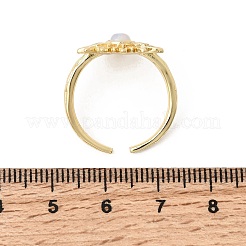 Кольца-манжеты из латуни и смолы для женщин&nbsp;RJEW-K312-06G