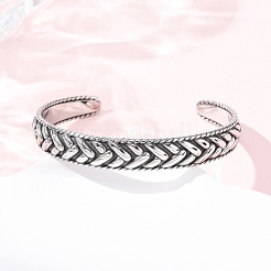 Ретро-браслеты-манжеты из хирургической нержавеющей стали 316&nbsp;BJEW-C142-14C-AS